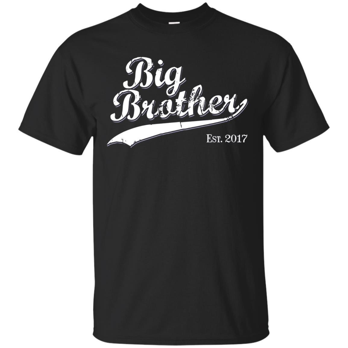 Buy Big Brother Est 2017 Gift T-shirt For New Brother Tshirt