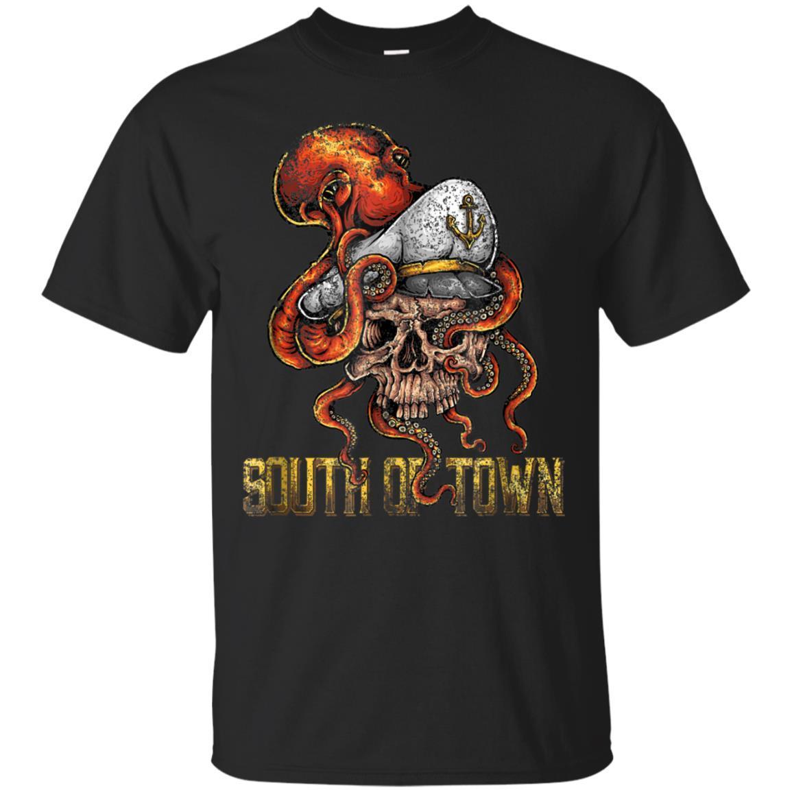Buy South Of Town Cape Cod Salty Sea Captain Skull Jaq T Shirt
