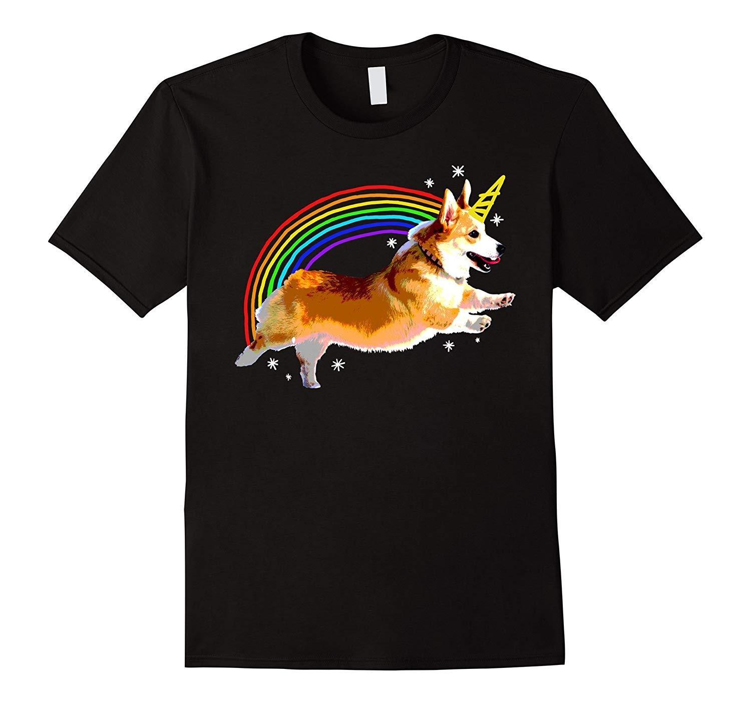 Check Out This Awesome Unicorn Corgi Rainbow Doodle Funny Graphic T-sh Shirts