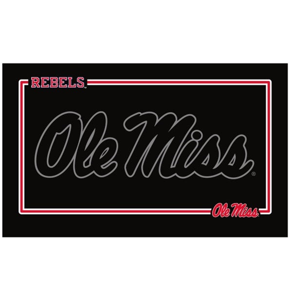 Ole Miss Rebels Black Pet Dog Bowl Mat by Hunter