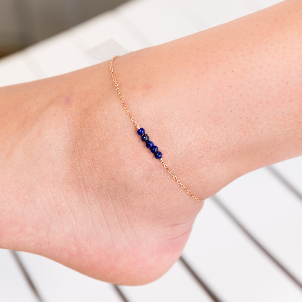 lapis lazuli anklet