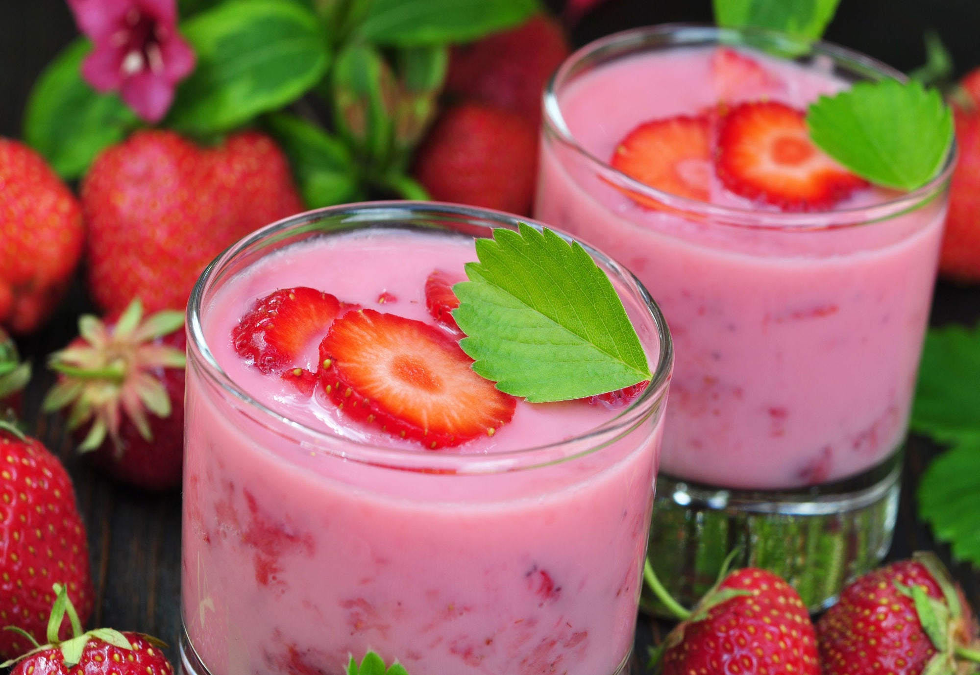 frozen strawberry smoothie