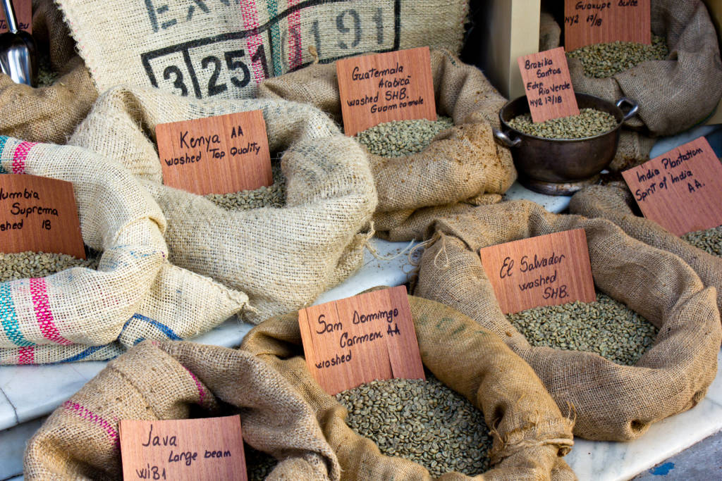 sacks of coffee varietals