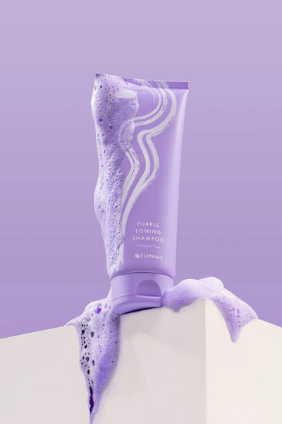 Purple shampoo bottle