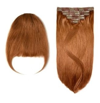 Clip-In Fringe & Clip-In Full Head Extensions Combo