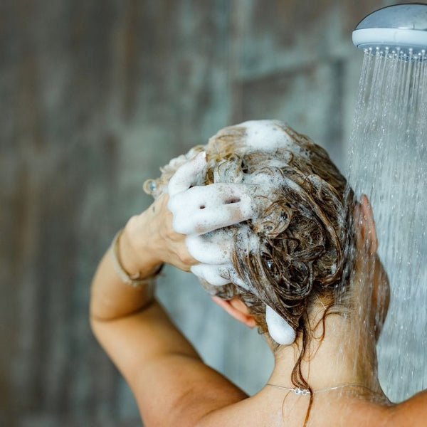 Person washing hair image