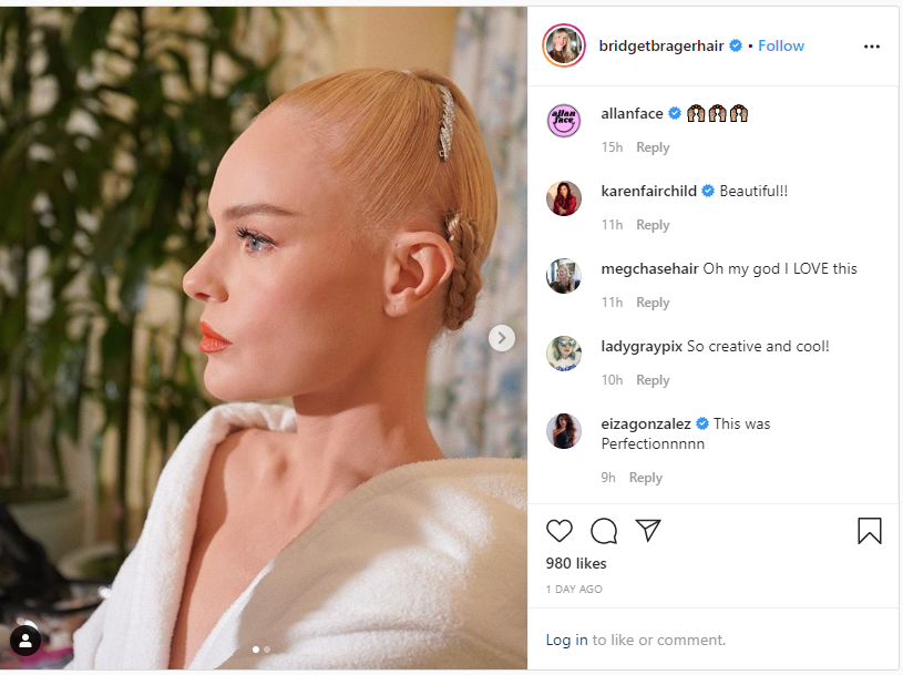 kate bosworth hair 2020 oscars