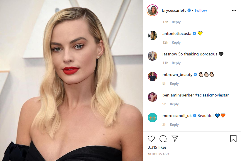 margot robbie hair oscars 2020