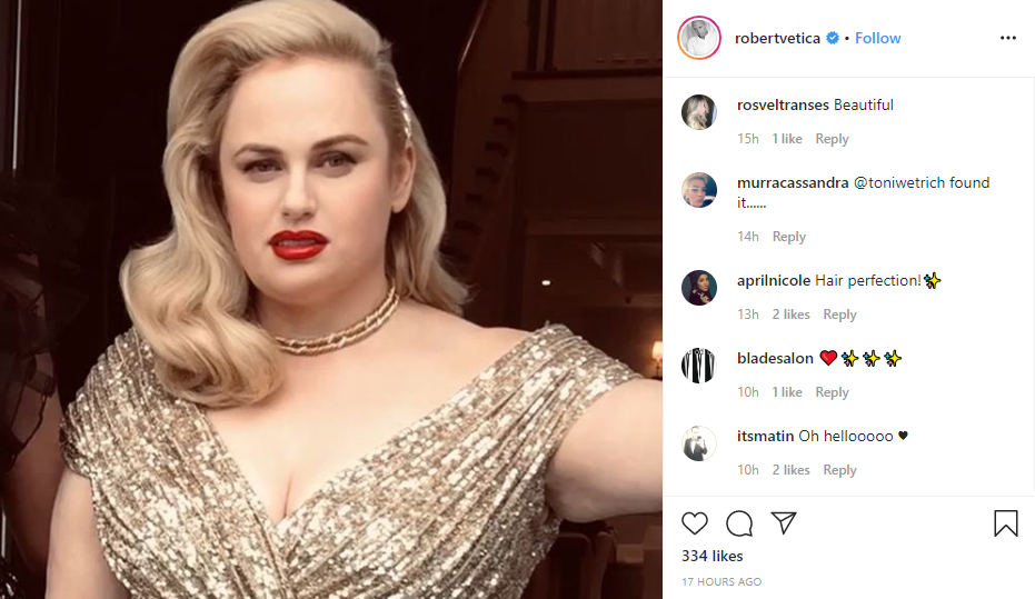 rebel wilson 2020 oscars hair