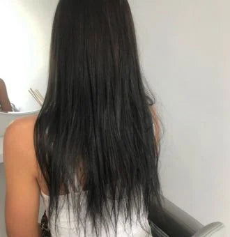 tape-in hair extensions before