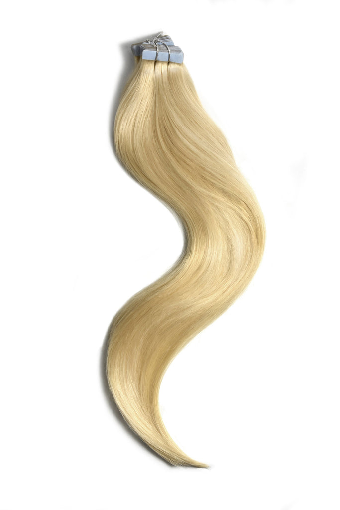 Tape In Remy Human Hair Extensions Bleach Blonde 613 Cliphair Uk