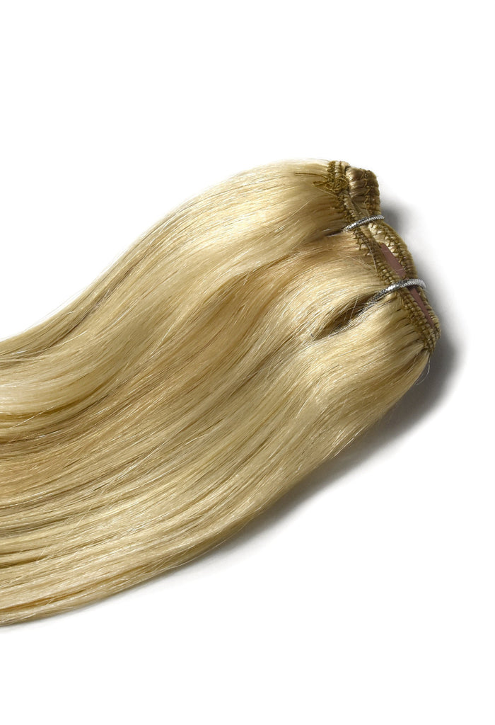 One Piece Top Up Remy Clip In Human Hair Extensions Golden Blonde Bleach Blonde Mix 16 613 Cliphair Uk
