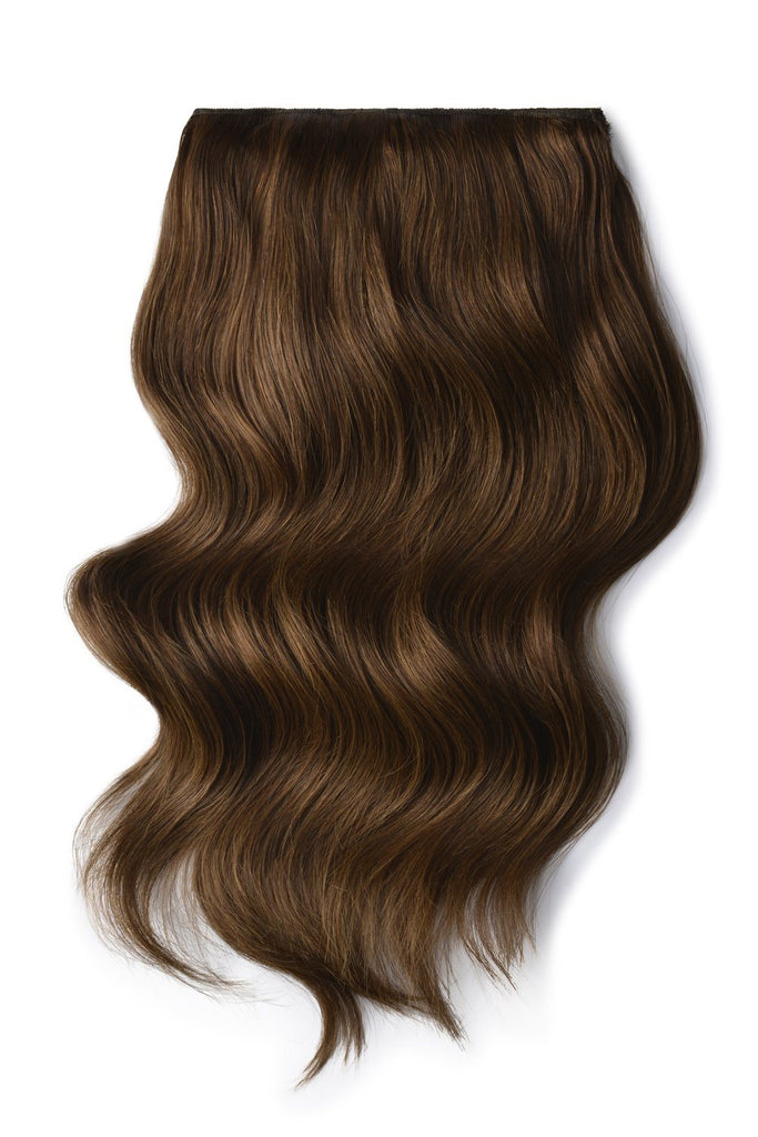 Light/Chestnut Brown (#6) Double Wefted Full Head Clip In Hair Extensions -  Cliphair UK