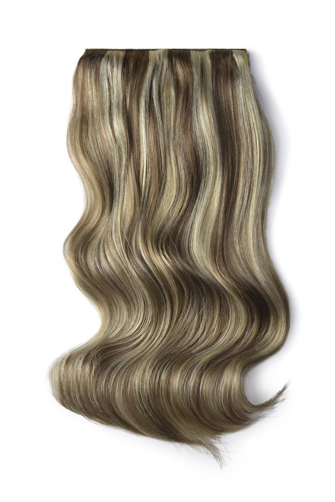 Double Wefted Full Head Remy Clip In Human Hair Extensions Ash