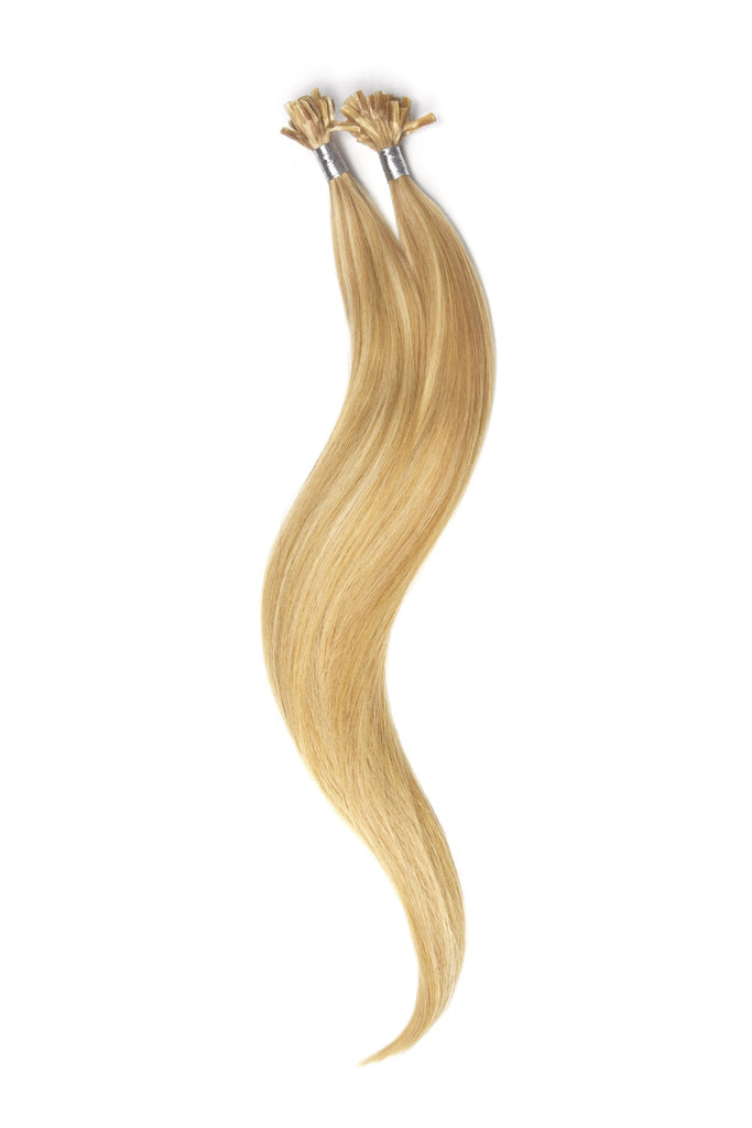 Nail Tip U Tip Pre Bonded Remy Human Hair Extensions Golden Blonde Bleach Blonde Mix 16 613 Cliphair Uk