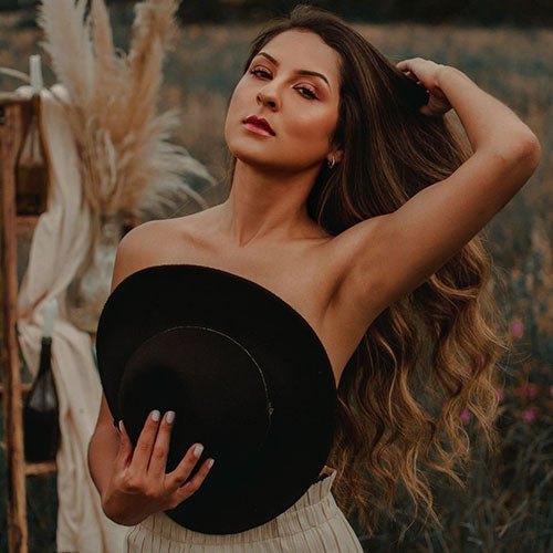 Woman with long hair