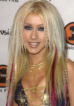 christina aguelera crimped hair