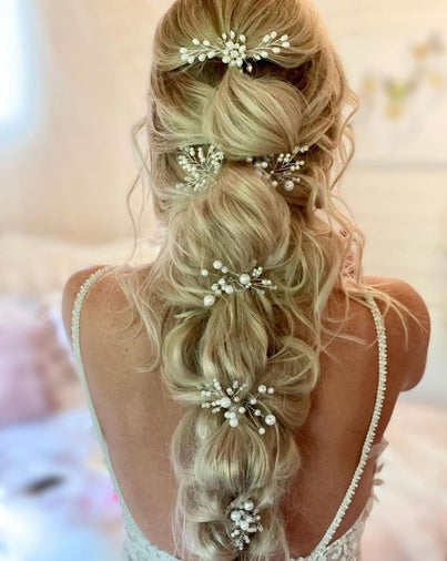 braided flowy wedding hair