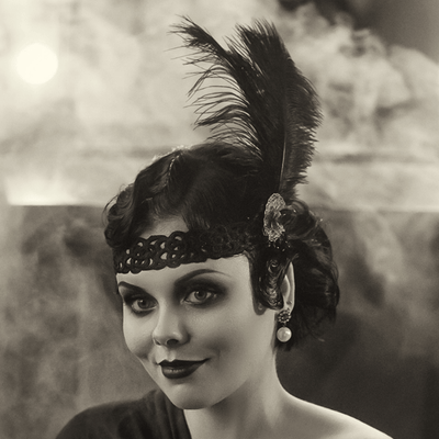 1920s fashion flapper hair