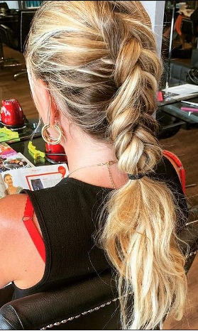 Curly Twirl Pigtail Extensions in Blonde