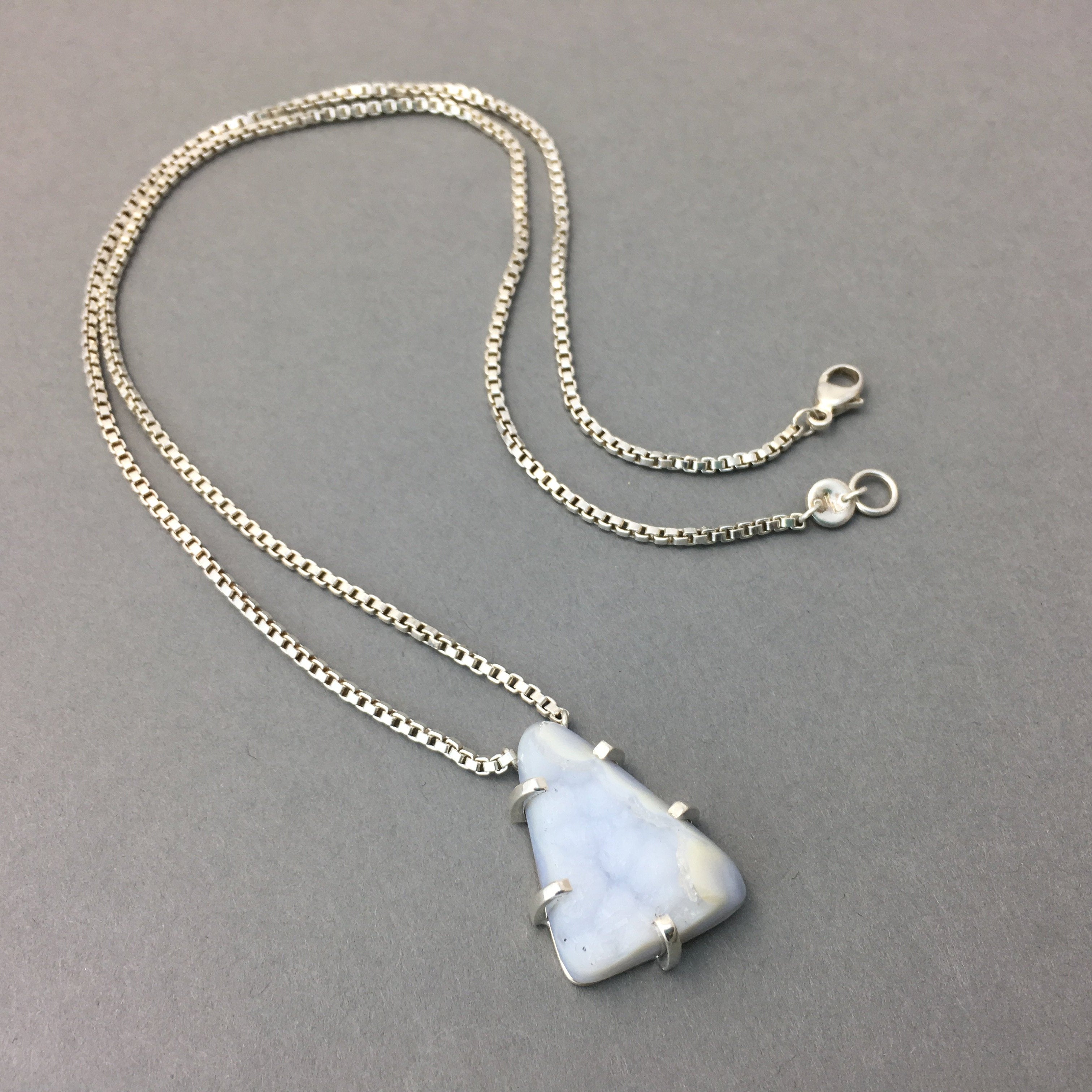 BLUE LACE AGATE NECKLACE – HALEY LEBEUF