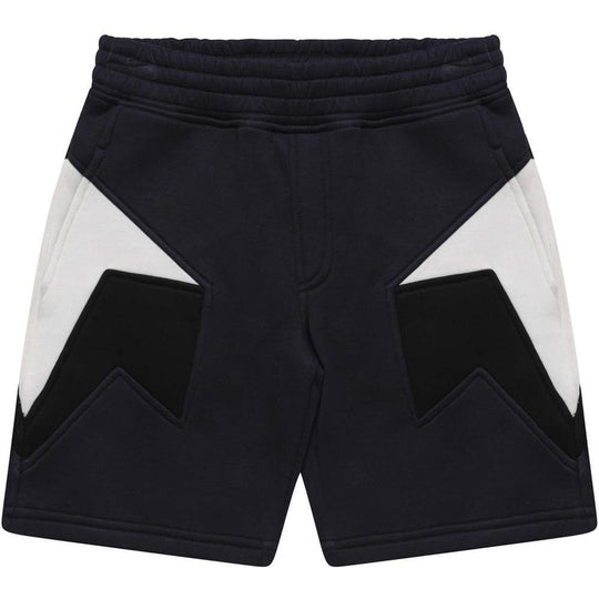 Neil Barrett Kids lightening-logo shorts - Black