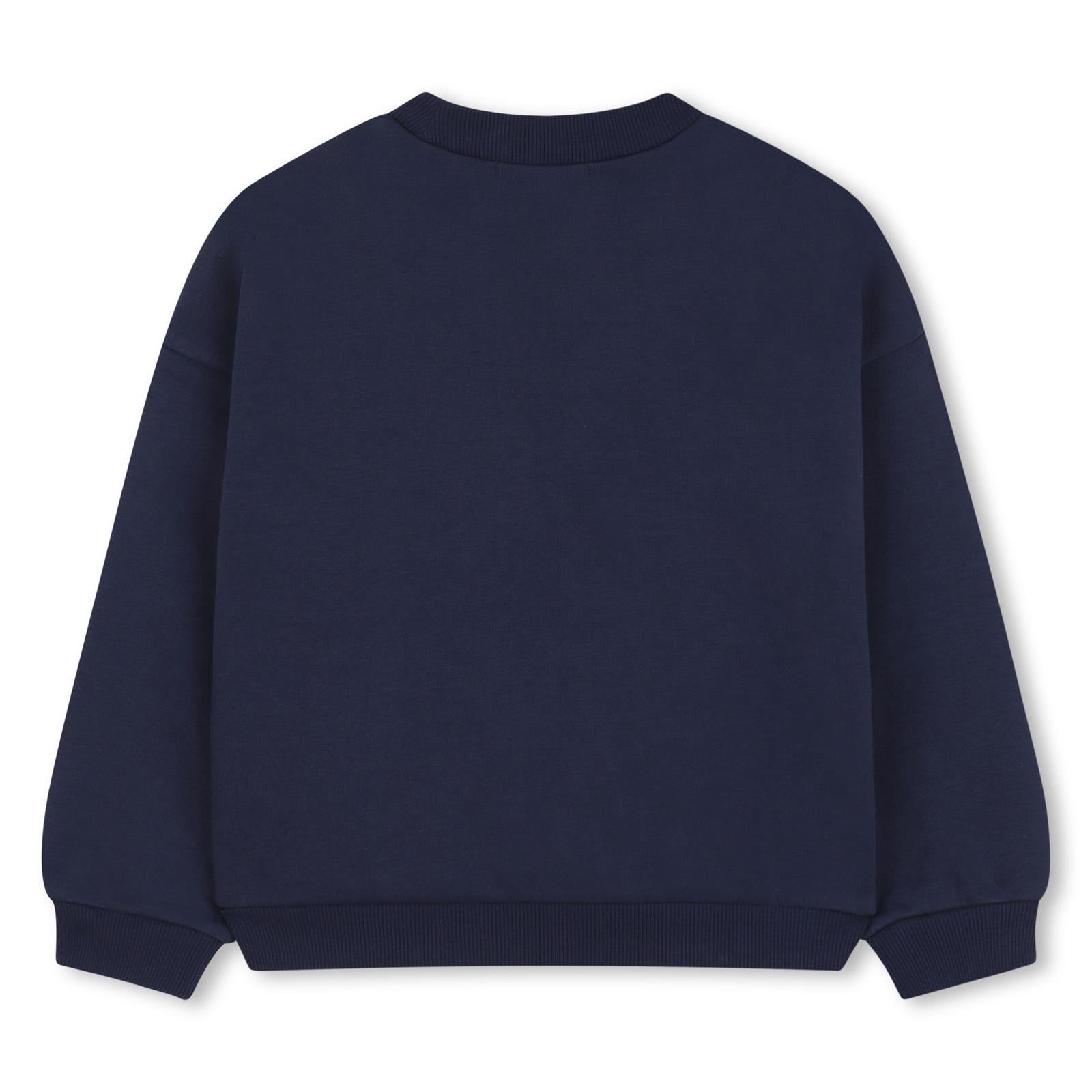 Girls Navy Star Sweatshirt - Image 3