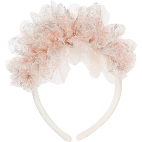 balloon chic pink ruffled headband