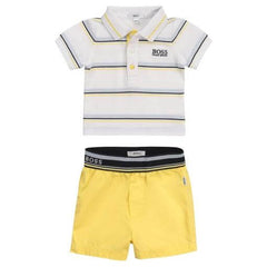 boss baby yellow polo and shorts