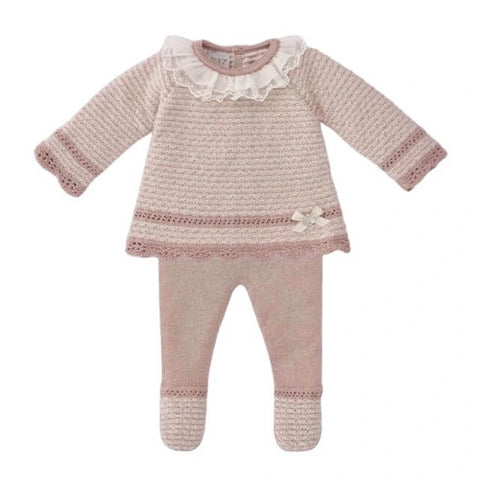 paz rodriguez rose knitted outfit set