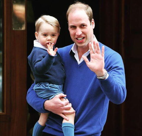 prince george and william wearing shirts with jumpers