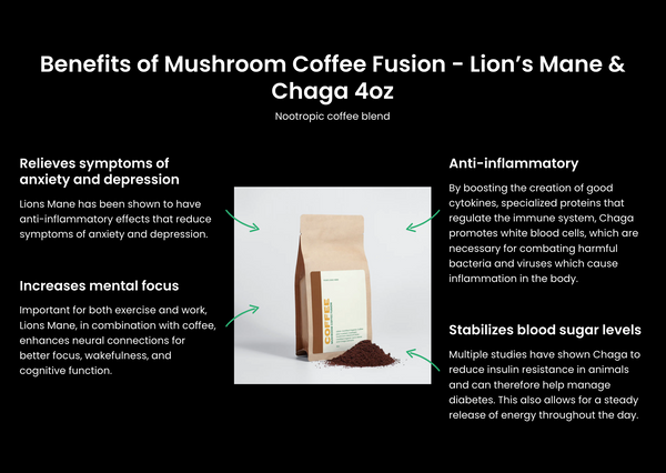 Benefits of lions mane and chaga mushrooms