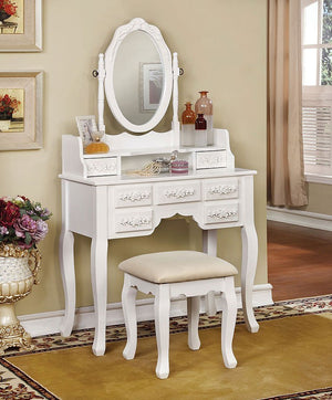 Kasey Corner Vanity Set (Rose Gold) – Fully Furnished