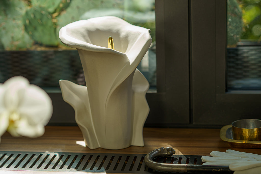 Calla Flower Memorial Urn for Ashes