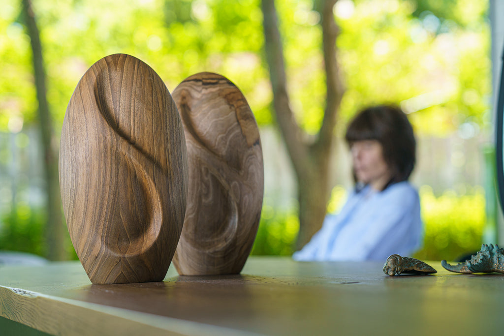 Wooden Walnut Urns for Ashes by Pulvis ARt Urns