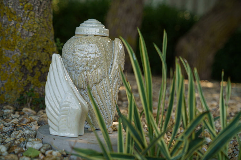 Wings Handmade Urn for Ashes by Pulvis ARt Urns