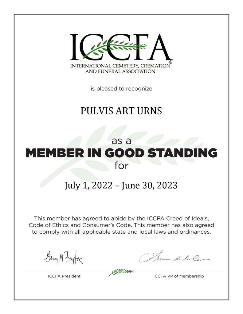 Pulvis Art Urns - ICCFA Member