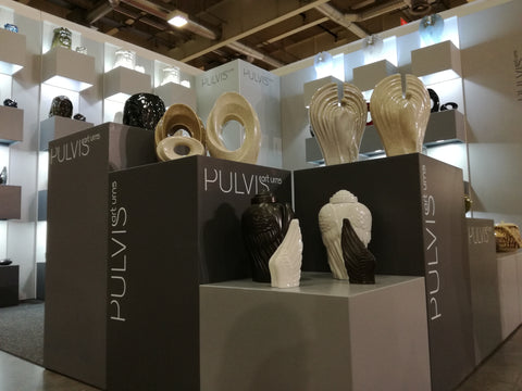 Pulvis Art Urns booth at TanExpo 2018