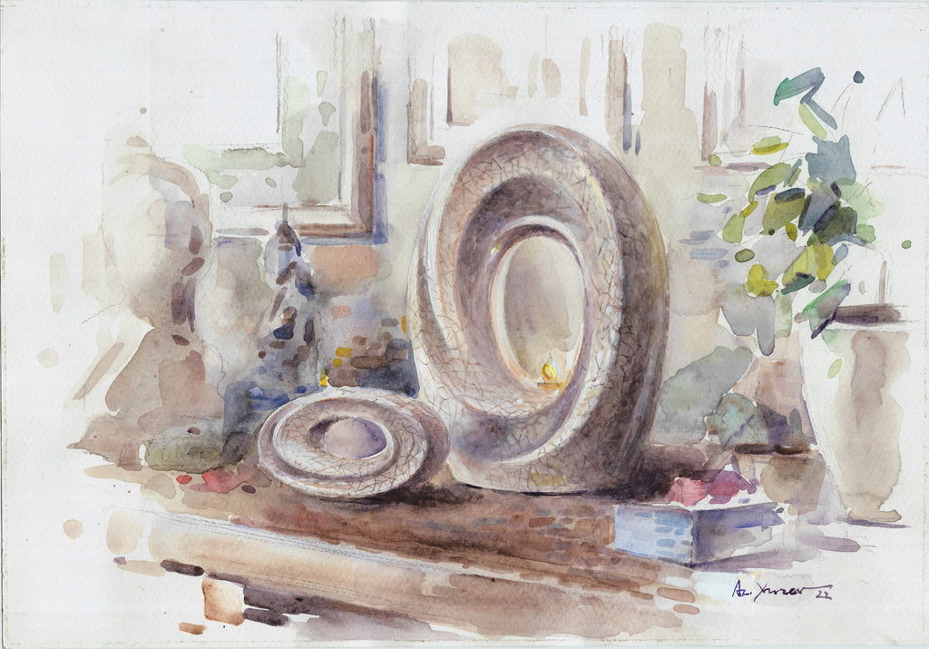 The Passage - Aquarelle Painting by Pulvis Art Urns