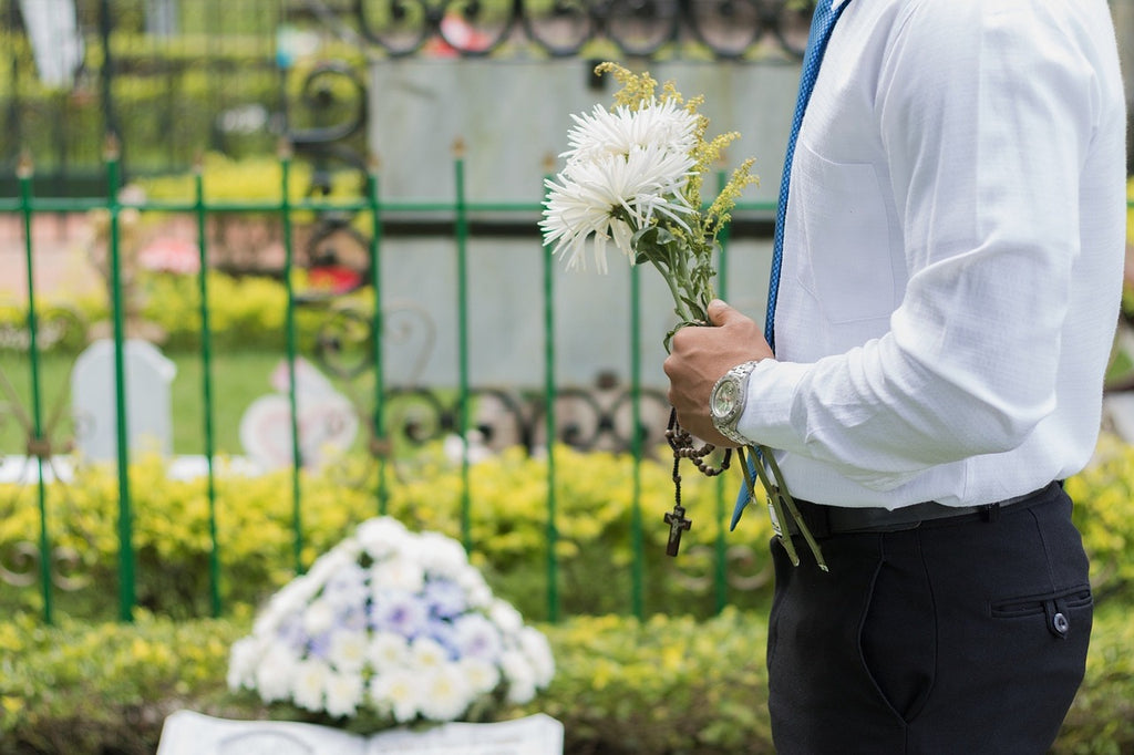 Flowers Hands Cremation Photo