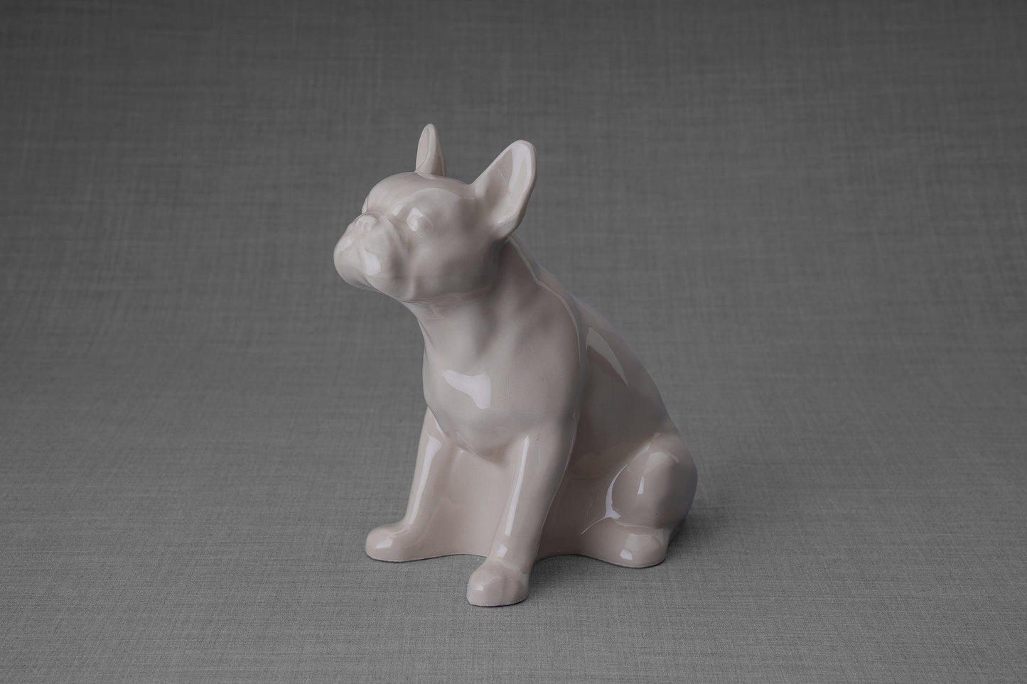 French Bulldog Pet Frame Urn - Grey Matte | Ceramic | Handmade