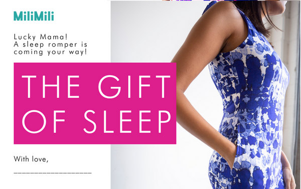 The gift of sleep: MiliMili gift notification card