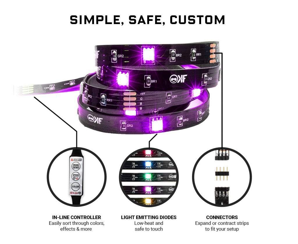 KontrolFreek Gaming Lights™ - USB-Powered LED Strips