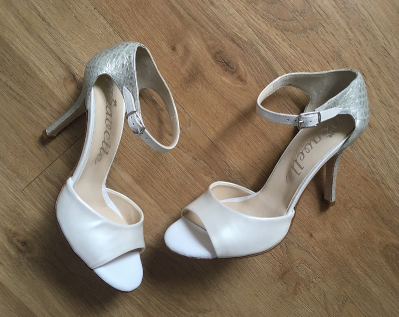 silver patent leather pumps