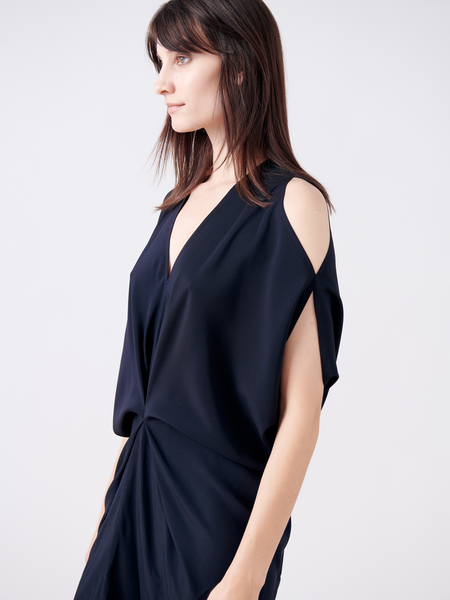 Long Miu Dress in Silk Charmeuse | Zero + Maria Cornejo