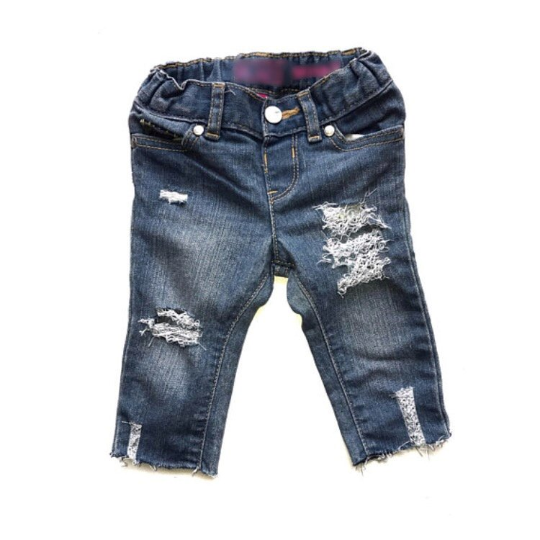 girls distressed skinny jeans