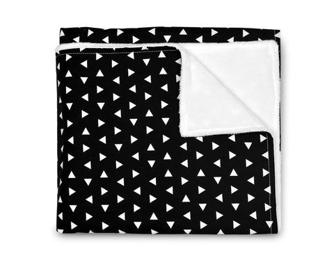 Kingsley Black and White Triangle Baby Blanket