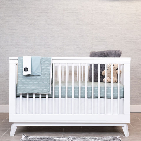 Baby Fingers in Chalk + By the Sea Deluxe Crib Bedding Set