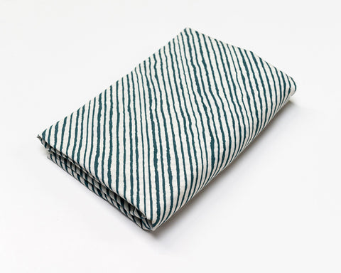 Sea Stripes Green Fitted Crib Sheet