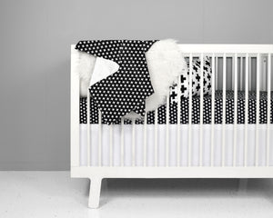 black and white cot bedding